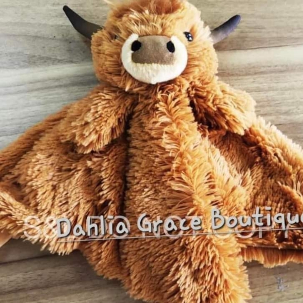 Cow/Highland Lovey Fleece NEW - Picture 8 of 8